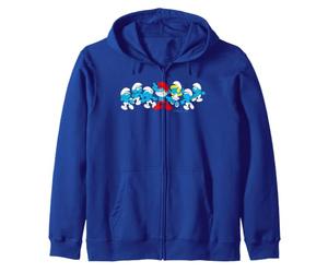 Pitufos Big Papa Pitufina Equipo Clásico Bailando Felices Vibes Sudadera con Capucha