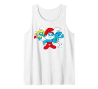 Pitufos Big Papa Pitufina Inteligente Dibujos Animados 80s 90s Retro Pose Camiseta sin Mangas
