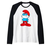 Pitufos Big Papa Wise Old Clever Genius Master Classic Pose Camiseta Manga Raglan