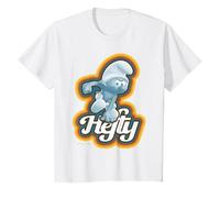 Pitufos Fuerte Pitufo Gimnasio Compañero Aventura Diversión Clásico Fuerza Camiseta