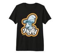Pitufos Fuerte Pitufo Gimnasio Compañero Aventura Diversión Fuerza Clásico Camiseta Premium