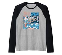 Pitufos Gargamel Tokio Japón Ataque Pitufo Pueblo Atraco Camiseta Manga Raglan