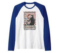 Pitufos Gargamel Tokio Japón Classic Attack Smurf Village Art Camiseta Manga Raglan