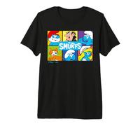 Pitufos Personajes Principales Collage Papa Pitufina Gargamel Retro Camiseta Premium