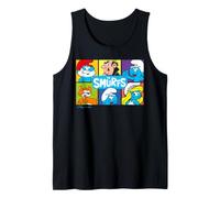 Pitufos Personajes Principales Collage Papa Pitufina Gargamel Retro Camiseta sin Mangas