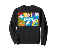 Pitufos Personajes Principales Collage Papa Pitufina Gargamel Retro Sudadera