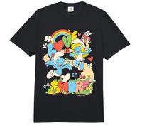 Pitufos Pitufina Día de San Valentín Amor Romance Beso Corazón Retro Comfort Colors Adult Heavyweight T-Shirt