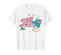 Pitufos Pitufina Día de San Valentín Sentirse Amado Corazón Clásico Camiseta