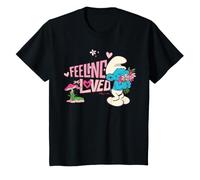 Pitufos Pitufina Día de San Valentín Sentirse Amado Corazón Clásico Camiseta