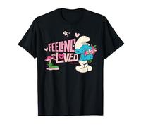 Pitufos Pitufina Día de San Valentín Sentirse Amado Corazón Clásico Camiseta