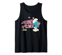 Pitufos Pitufina Día de San Valentín Sentirse Amado Corazón Clásico Camiseta sin Mangas