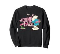 Pitufos Pitufina Día de San Valentín Sentirse Amado Corazón Clásico Sudadera