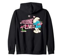 Pitufos Pitufina Día de San Valentín Sentirse Amado Corazón Clásico Sudadera con Capucha