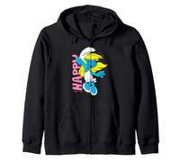 Pitufos Pitufina Feliz Sonrisa Amigos De Dibujos Animados 80s 90s Clásico Sudadera con Capucha
