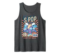 Pitufos Pitufina Hefty Harmony Música Pop Clásico Tokio Japón Camiseta sin Mangas