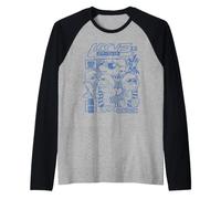 Pitufos Pitufina Love Story Valentines Tokyo Street Classic Camiseta Manga Raglan