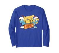 Pitufos Pitufina Mejores Amigos Forever Love Retro Corazones BFF Manga Larga