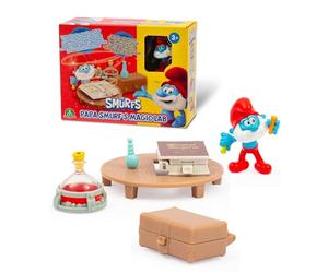 Pitufos - Playset del laboratorio de Papa Pitufo, Laboratorio de la Aldea de Pitufos con figurita del Papa Pitufo de 5 cm, Incluye todos los accesorios del laboratorio, Niños 3 años, Famosa (PUF18200)