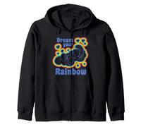Pitufos Rainbow Dreams Happy Nap Sleepy Pitufo Daydream Retro Sudadera con Capucha