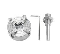 Pitxsgsia Z011A - Juego de portabrocas de torno mini, portabrocas de extensión de cuatro mandíbulas y biela, portabrocas eléctrico