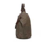 Pitycbo Bandolera para Hombre Bolsa Bolso Pecho Riñonera Mochila Mensajero de Estilo Compacto Vertical Cremallera Segura y Interior Forrado Adecuada para, Array, Verde Militar