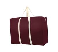 Pitycbo Bolsa de Mudanza Maletín Organizador con Cremallera Tela No Tejida Manijas Resistentes Ligero Adecuada para Mudanzas Dormitorio Lavandería Sótano Guar, 78x55x25 Cm Burdeos, Individual