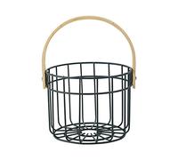 Pitycbo Cesta de Alambre Metálico para Huevos, Organizador/contenedor para Huevos, Ideal para Cocina, Azul Marino S, Individual
