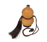 Pitycbo de Calabaza Seca Portátil Botella para Bebidas Alcohólicas y Agua Recipiente Artesanal Tradicional Cantimplora Ligera con Correa Portátil, 500 mililitros