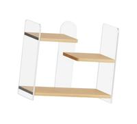 Pitycbo Estante de Exhibición de Múltiples Que Ahorra Espacio para Tazas, Jarras de Agua Y Organizador de Estaciones de Café para Sala de Estar U Oficin, Color Madera Plano, tal como se describe