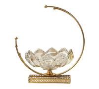Pitycbo Frutero Decorativo Bandeja de Aperitivos Soporte de Postres Centro de Mesa de Metal y Vidrio para Berries y Dulces Adecuado para Bodas Fiestas, tal como se describe, s