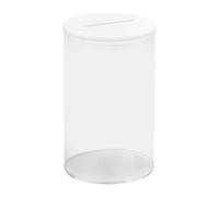 Pitycbo Hucha Transparente, Hucha Infantil Que Se Puede Abrir, Bote de Ahorros Transparente para El Salón, Ideal como Recuerdo de Fiesta O Festival, White Lid L