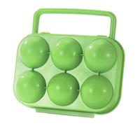 Pitycbo Huevera Portátil, Caja de Protección para 6 Huevos, Resistente a Golpes, Ideal para Camping Y Picnic, Verde, Individual