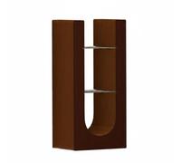 Pitycbo Mesa Auxiliar Plegable Mesa Lateral de Noche Estantería Papel Tratado con Look Contemporáneo y Cuerpo Reversible en U para Varios Usos Adecuada para, Marrón, 43-31-90cm