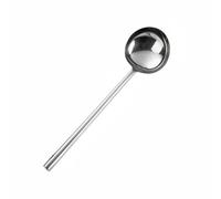 Pitycbo para Sopa de Acero Inoxidable con Forma Ampliada Acabado Brillante Aislamiento Térmico en el Mango Adecuado para Servir en Restaurantes y Hogares, 12 Liang, Mango De Acero Brillante