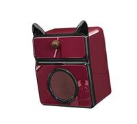 Pitycbo Portarrollos de Papel Higiénico, Caja de Pañuelos Moderna para Baño, Dispensador de Pañuelos con Estante de Almacenamiento para Decoración Del Hogar, Rojo y negro