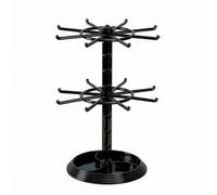 Pitycbo Rack Exhibición Giratorio para Llaveros Organizador con Poste Central y Brazos Radiales para Colgar y Llaveros y Acuado para Comercio Regalo, Negro, style to 2