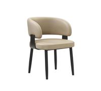 Pitycbo Silla de Comedor China Moderna Silla de Lujo Silla Tapizada Silla de Comedor de Acero al Carbono en Piel Microfibra, Caqui Chino, Lujo Ligero, Moderno Minimalista