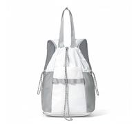 Pitycbo Sports Travel Pack Mochila Deportiva Mochila de Bádminton Bolsa de Raquetas Bolsa de Gimnasio Estructura de Cordón y Mochila para Acceso Rápido, Blanco, Blanco