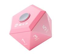 Pitycbo Temporizador Cúbico para Aprendizaje, Gestión Del, Temporizador Personalizado, Multifuncional, para Cocina Y Aula, 6,5 X 6,5 X 4,2 Cm, Rosa, tal como se describe