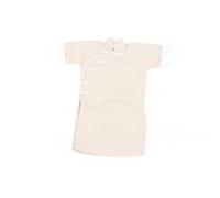 Pitycbo Tradicional Muñeca Vestimenta Ropa Larga Decorativa Textil Suave Costura Detallada Botones de Rana Adecuada para Cuerpos OB11 1/12 Escenarios Festivos Fotografía Profesional , Beige