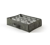 Più EasyBox Organizador Cajón TNT 16 plazas, Tela, Cenizas, 35.0 x 28.0 x 9.0 cm