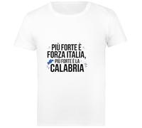 Più Forte È Forza Italia T-Shirt Da Uomo In Cotone Bianca Da Uomo T-Shirt White Men