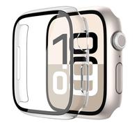 Piuellia Paquete de 2 fundas protectoras rígidas compatibles con Apple Watch Series 11 Series 10 de 42 mm, anticaídas, cobertura completa, ultrafina, cubierta de policarbonato para iWatch, 1 Starlight