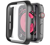 Piuellia Paquete de 2 fundas rígidas negras para Apple Watch SE2, SE, Series 6, Series 5, Series 4, 44 mm, protector de pantalla para iWatch, cubierta protectora general ultrafina