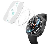 Piuellia Paquete de 3 protectores de pantalla con kit de herramientas de alineación automática, vidrio templado ultrafino para Samsung Galaxy Watch 8 de 40 mm, fácil instalación, protección