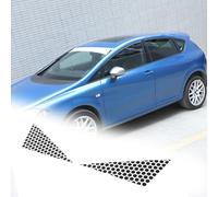 PIUGILH Auto puerta ventana triángulo cubierta trim pegatinas decorativas adecuadas para SEAT Leon 2008-2012,2 piezas de pegatinas de vidrio triángulo frontal, pegatinas triangulares de espejo