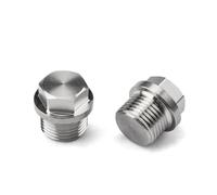 PIUHRKLEVD 1/8" 1/4" 3/8" 1/2" 3/4" 1" Metric Male Thread 304 316 Stainless Steel Flange Hex Head End Cap Pipe Fitting(316Stainless Steel,M30x1.5)