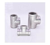 PIUHRKLEVD 1/8" 1/4" 3/8" 1/2" 3/4" 1" to 2" BSPT Euqal Female tee 3 Ways 316 Stainless Steel Pipe Fitting Water Gas Oil (1")