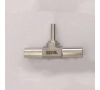 PIUHRKLEVD 1/8" 1/4" 3/8" 1/2" Pipe OD Auto Butt Welding tee 3 Ways Connector 316L Stainless Steel Pipe Fitting (25.4mm To 6.35mmm)