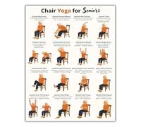 PIUHRKLEVD Chair Yoga And Strength Moves For Seniors Black Metal Sign 12x8 Inch